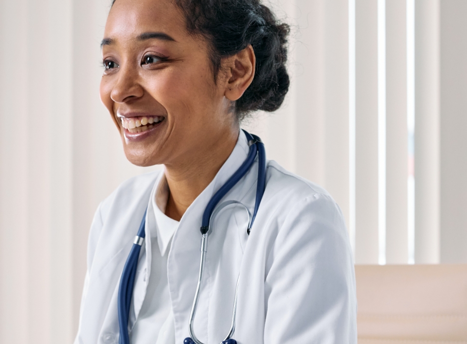 Female Doctor Smiling With Stethoscope | Ultrasound Services | Clinic Radiology | Direct Radiology 